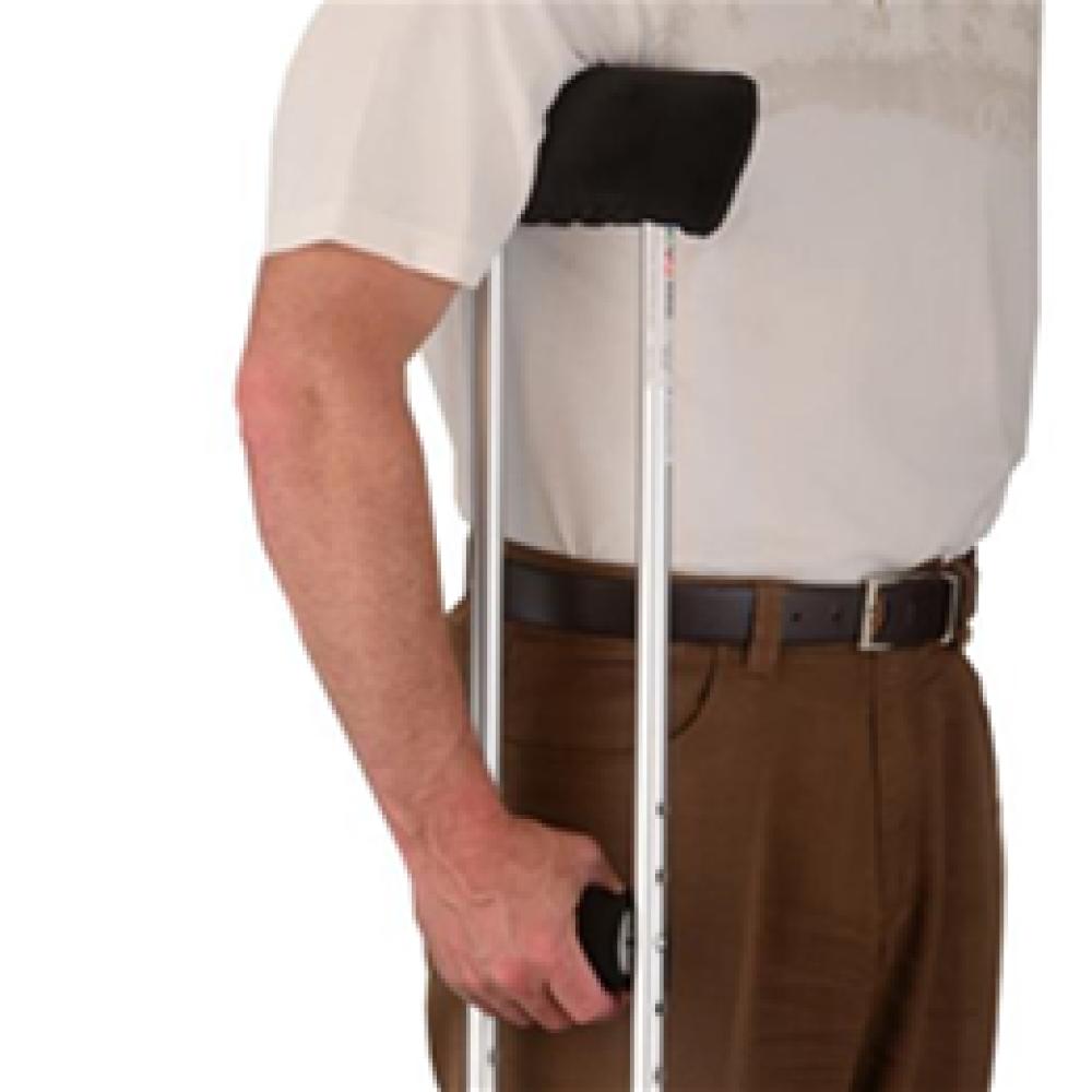 Image for product - Crutch Cover Set in Black Microfiber Image for product - Crutch Cover Set in Black Microfiber