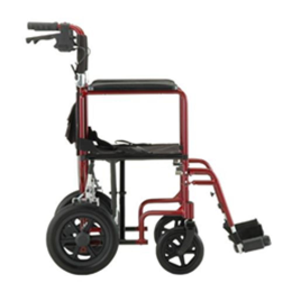 Image for product - 19 inch Transport Chair with 12 inch Rear Wheels - 330 Image for product - 19 inch Transport Chair with 12 inch Rear Wheels - 330