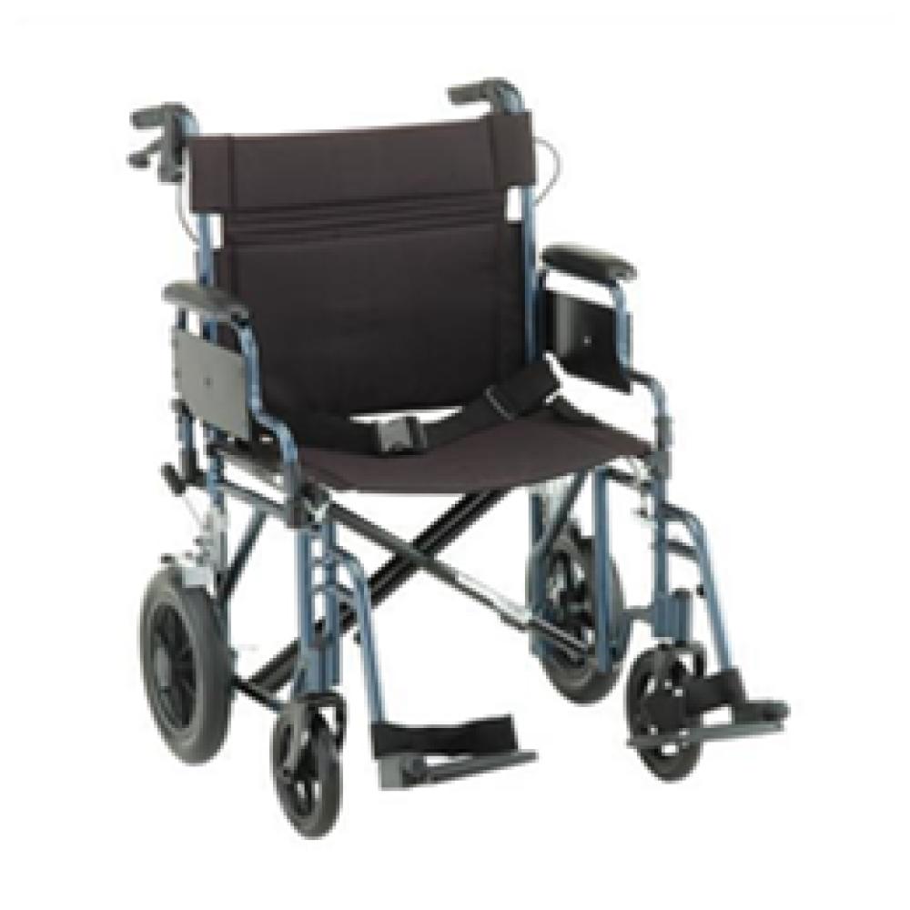 Image for product - 22 inch Transport Chair with 12 inch Rear Wheels Image for product - 22 inch Transport Chair with 12 inch Rear Wheels